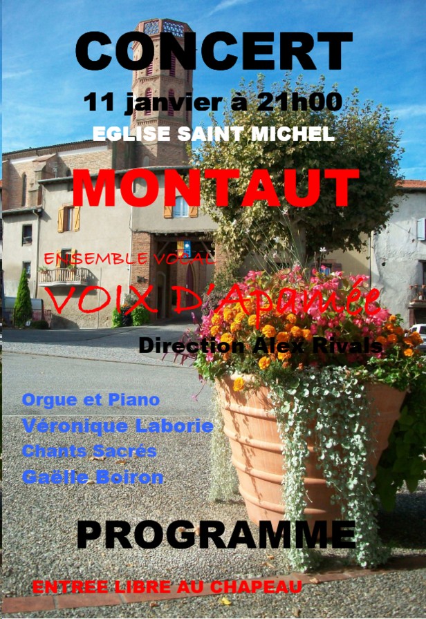affiche concert Montaut concert Montaut